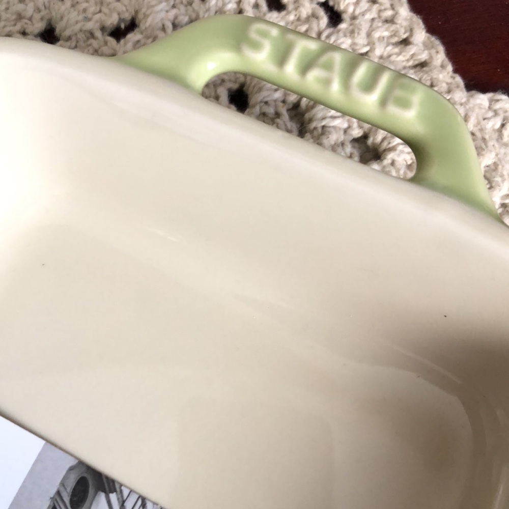 Staub Light Green Rectangular Gratin Baking Dish - Picture 4 of 12